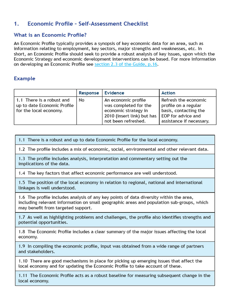 Local Economic Profile Overview | PDF | Information | Economies