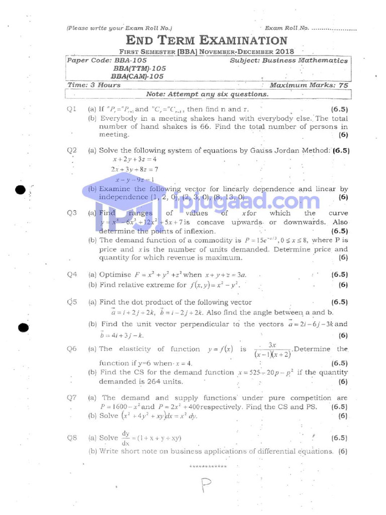 Maths 2018 | PDF