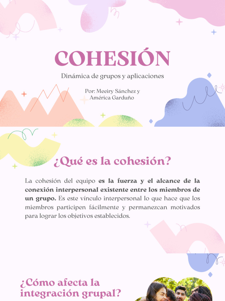 Cohesión | PDF | Cohesión grupal | Amistad