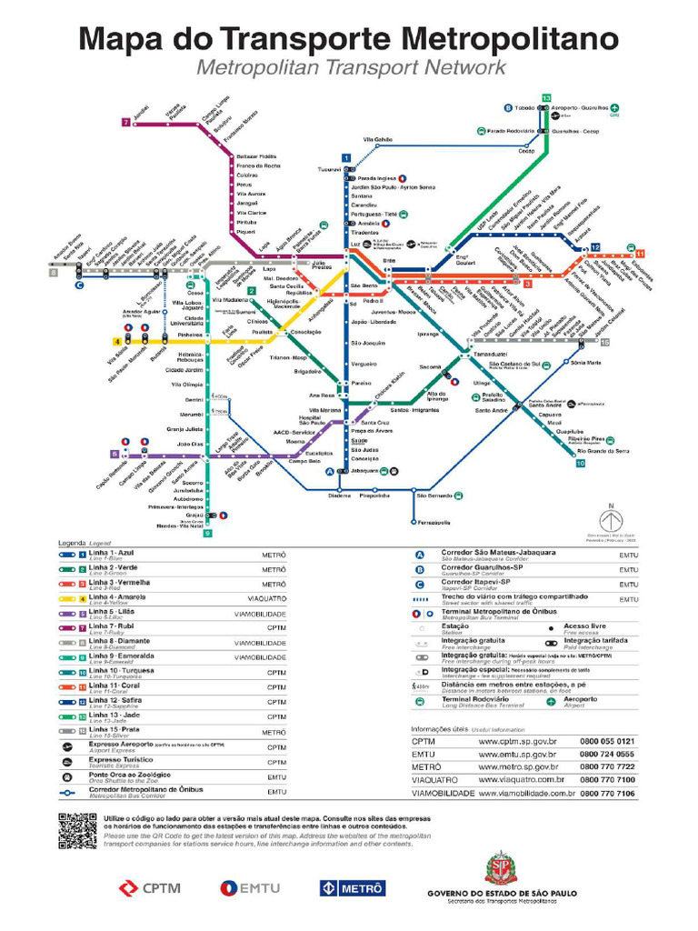 Mapa Da Rede Metro SP | PDF