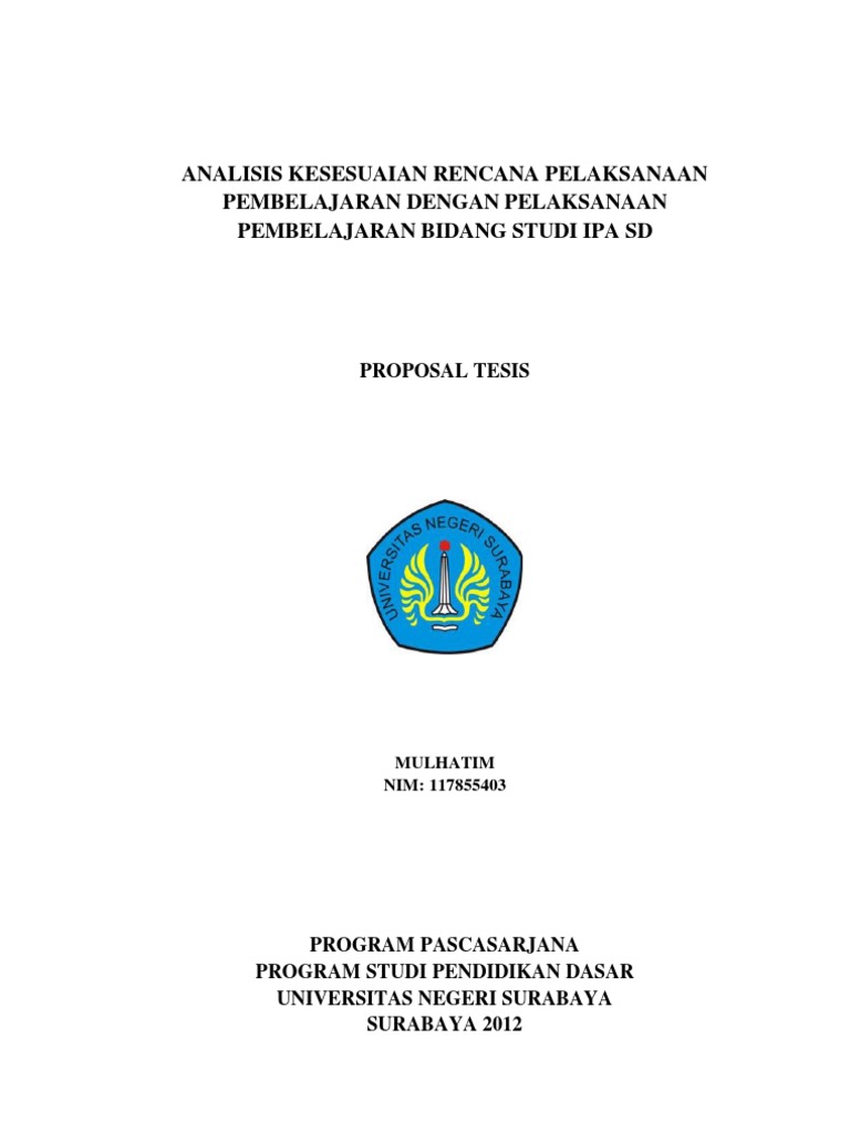 Proposal Tesis Mulhatim Pdf