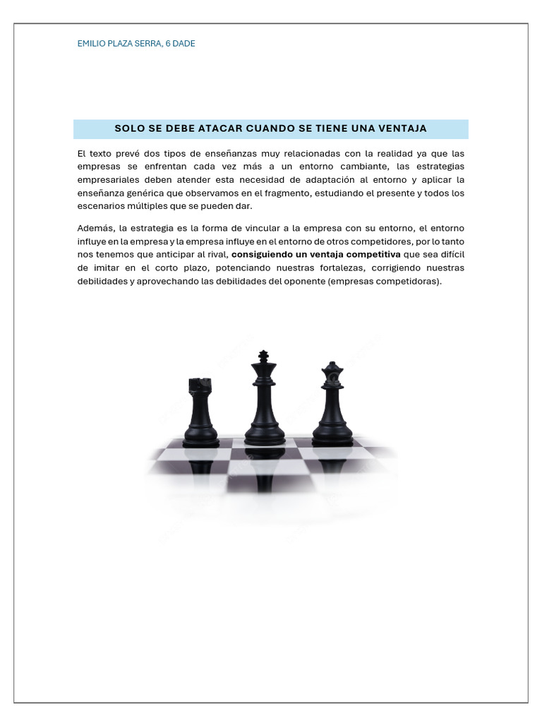 Solo Se Debe Atacar Cuando Se Tiene Una Ventaja | PDF