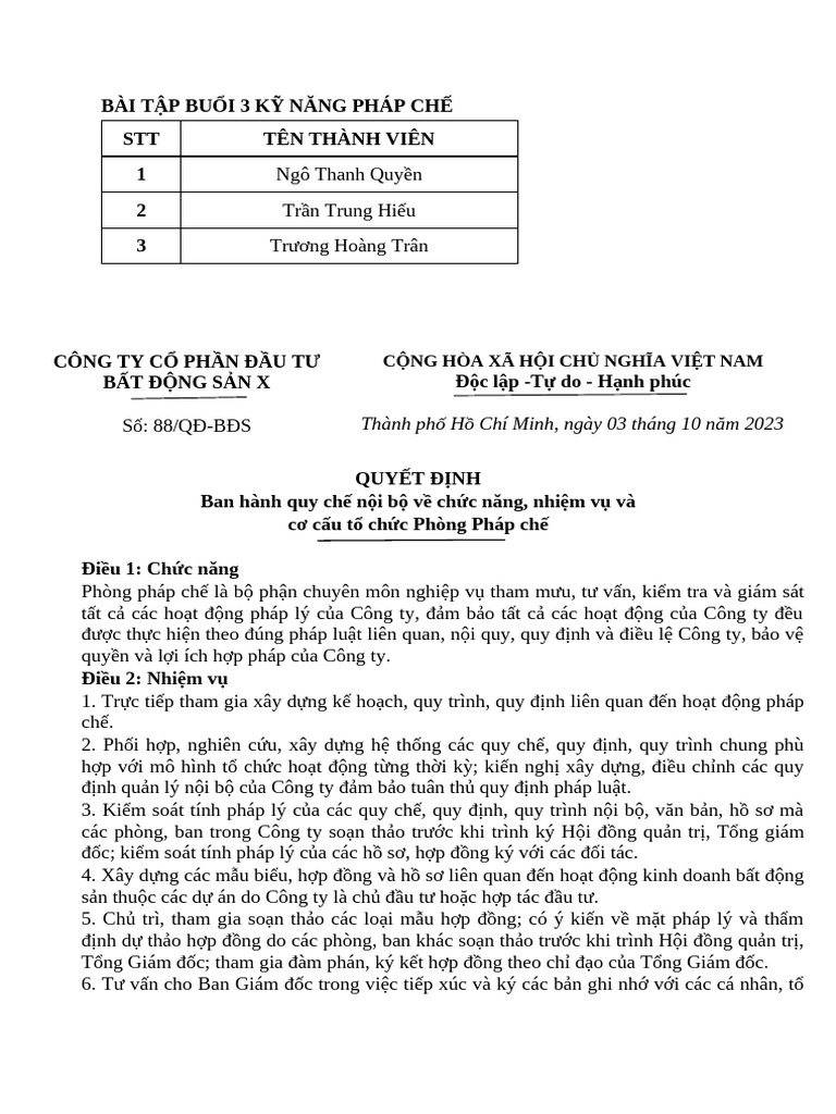 BÀI TẬP BUỔI 3 KNPC | PDF
