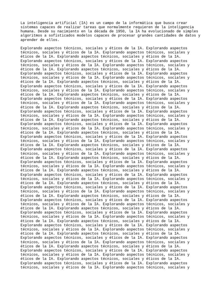 Aspectos técnicos y éticos de la IA | PDF | Inteligencia artificial ...