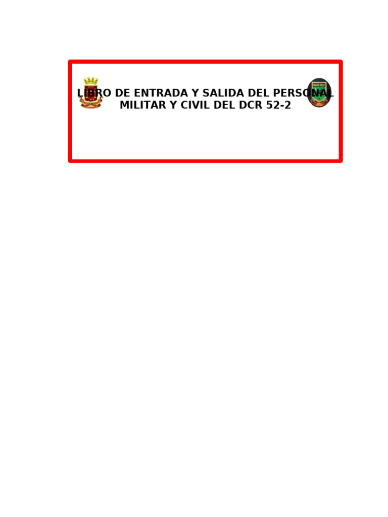 Registro de Personal DCR 52-2 | PDF