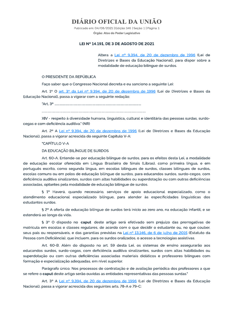 Lei #14.191 2021 Bilingue | PDF