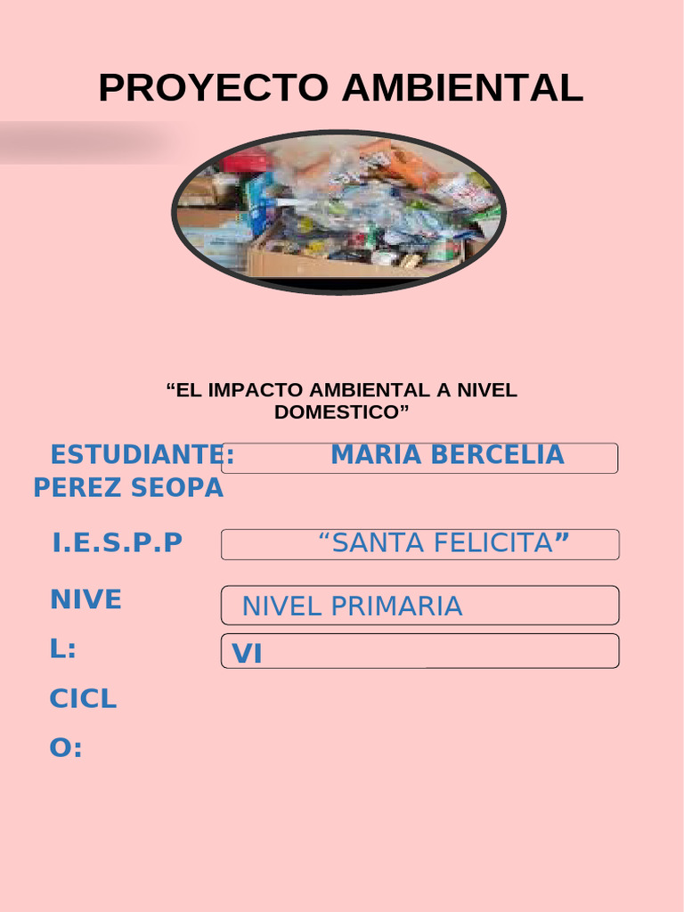 Reducir Impacto Ambiental en Casa | PDF | Residuos | Entorno natural
