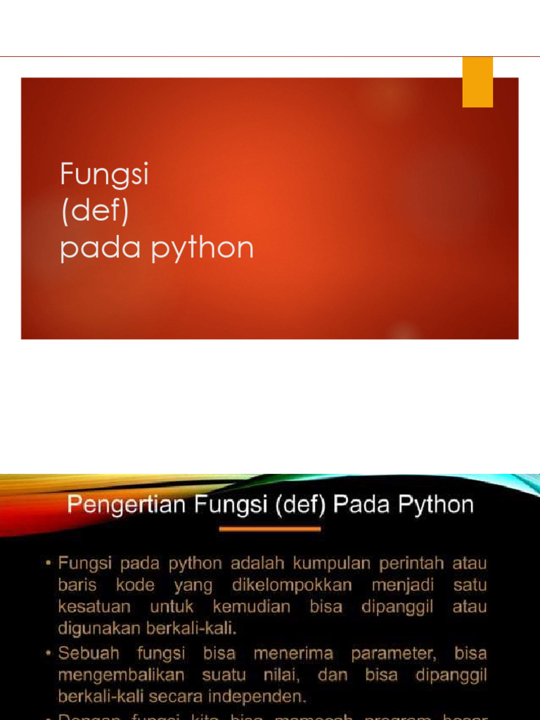 5 - Def Python (Fungsi) | PDF