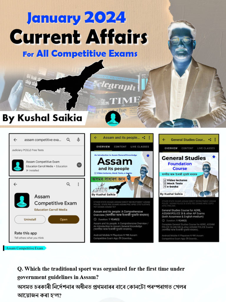 01 Current Affairs January 2024 - (1) - Invert | PDF