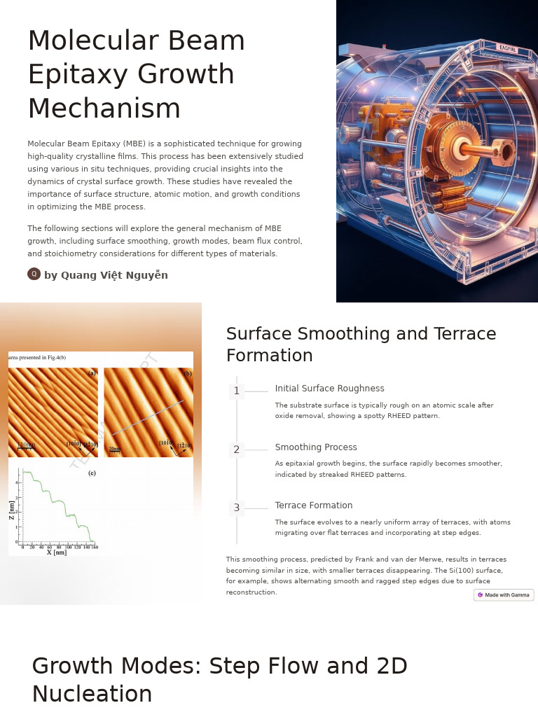 Molecular Beam Epitaxy Growth Mechanism | PDF | Epitaxy | Gallium Arsenide