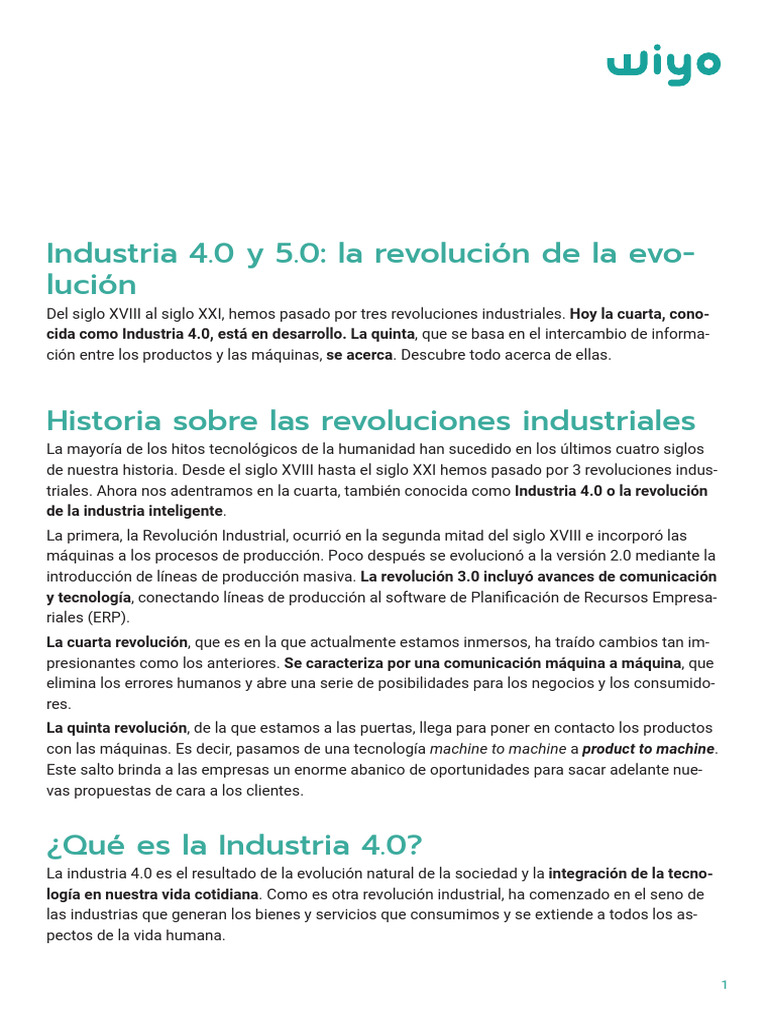 WIYO Artículo Industria 5.0 | PDF | Business | Economias