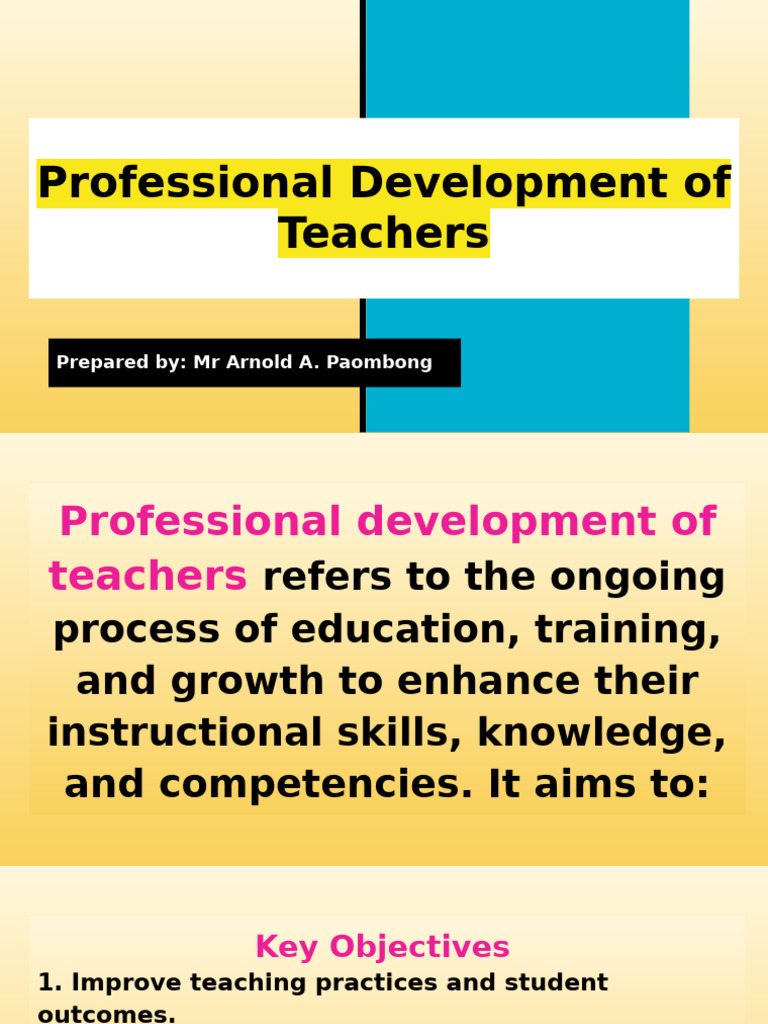 Enhancing Teacher Professional Development | PDF | Teachers | Learning