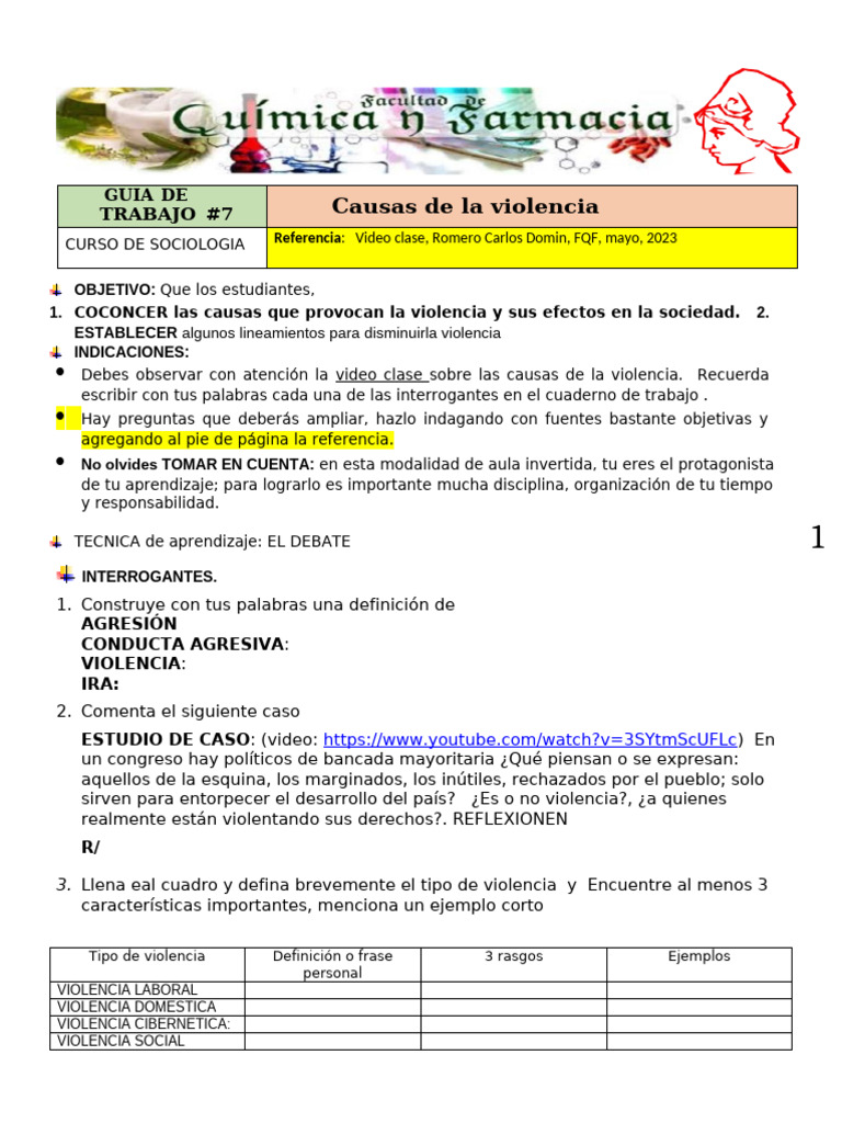 Causas y efectos de la violencia social | PDF | Violencia | Sicología