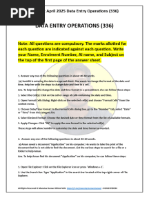 Data Entry Operations 336 Solved Tma April 2025