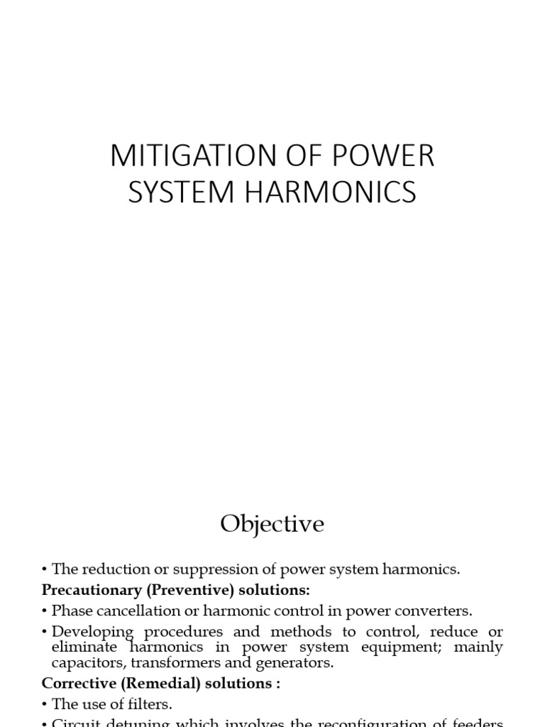 Mitigating Power System Harmonics | PDF | Rectifier | Electrical Impedance