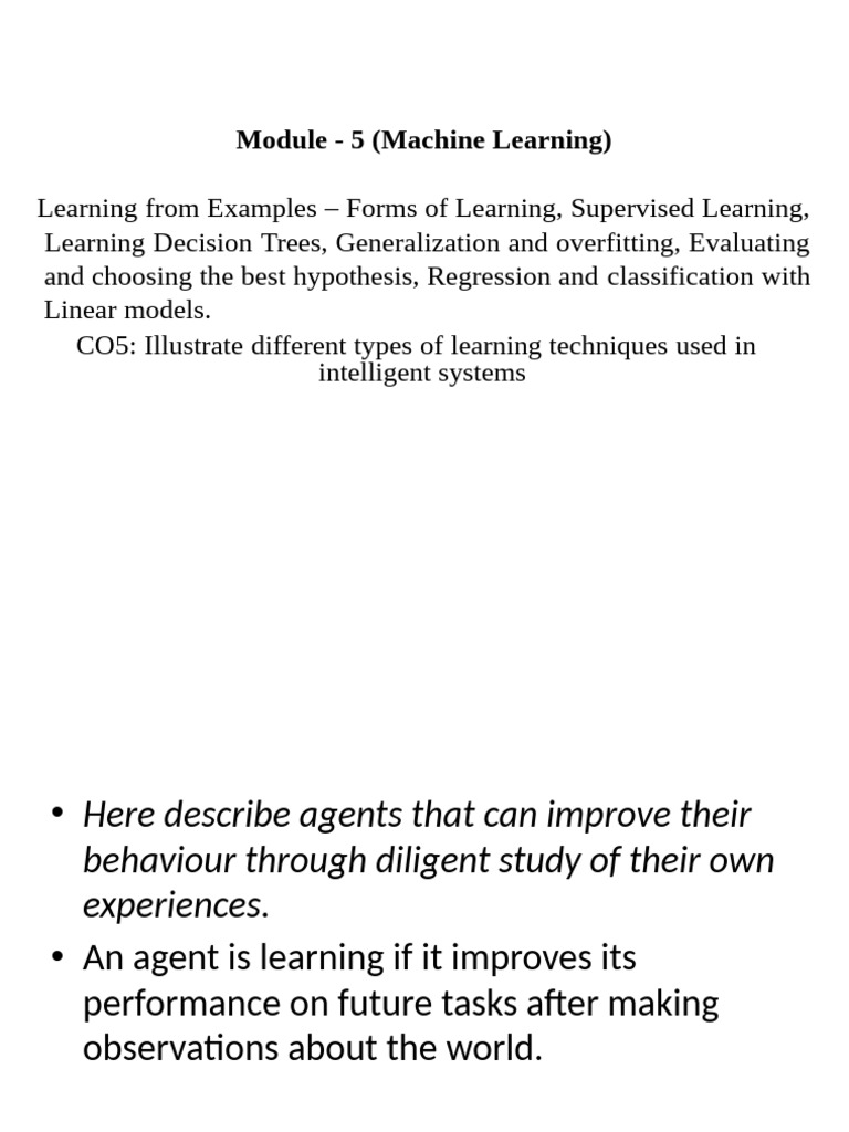 AI_Mod 5. Part 1 | PDF | Statistical Classification | Machine Learning
