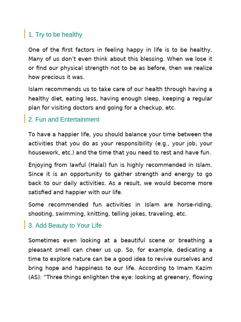 8 Ways To Have A Happier Life | PDF | Happiness