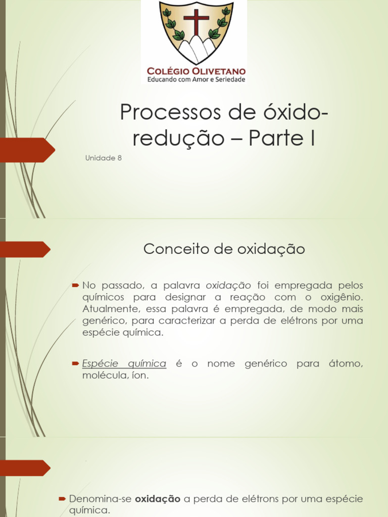 Processos de Óxido-Redução - Parte I | PDF | Redox | Química