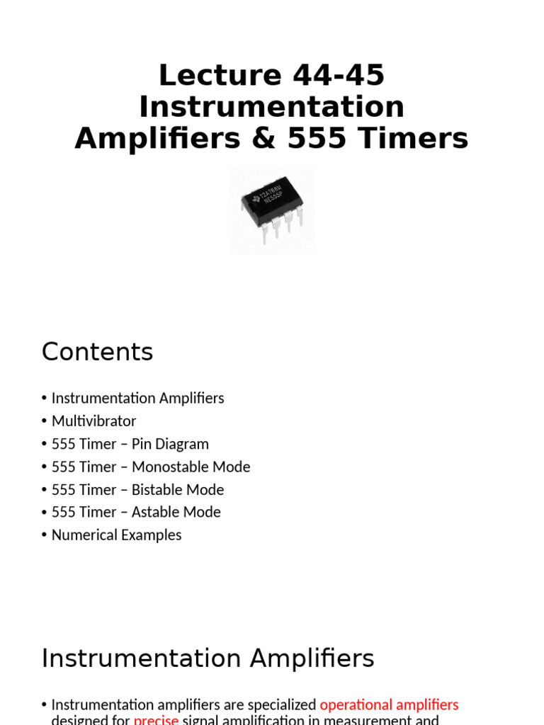 555 TImer | PDF | Amplifier | Electronics
