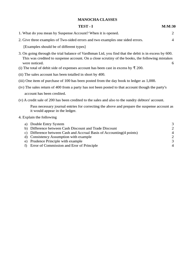 Class 11th Test | PDF