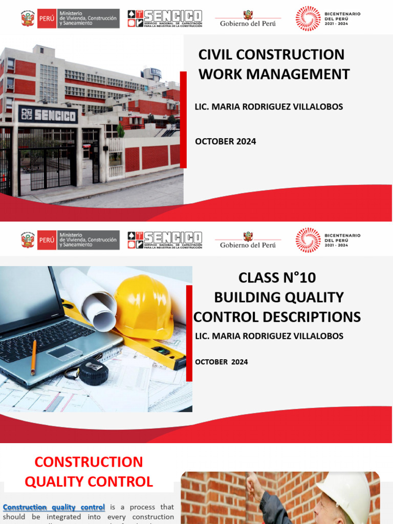 Class N°10 Building Quality Control Descriptions Aocc Iia 2024 Ii | PDF ...