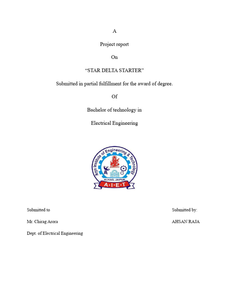 Project File Ee 2019-2023 | PDF | Electricity | Machines