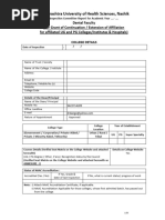 RGUHS LIC Inspection Form Guidelines | PDF | Pathology | Medicine