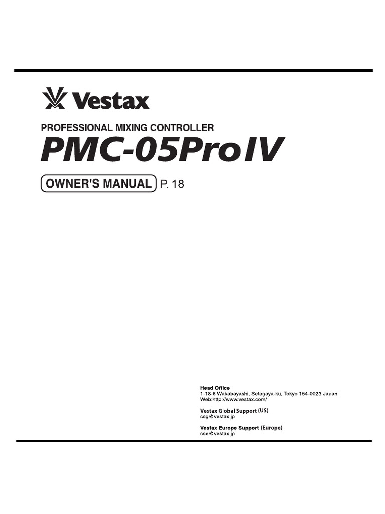 VE PMC-05Pro IV (Manual) | PDF