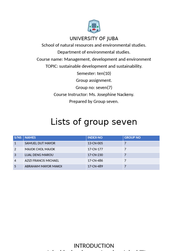Sustainable Development And Sustainability Pdf Sustainability
