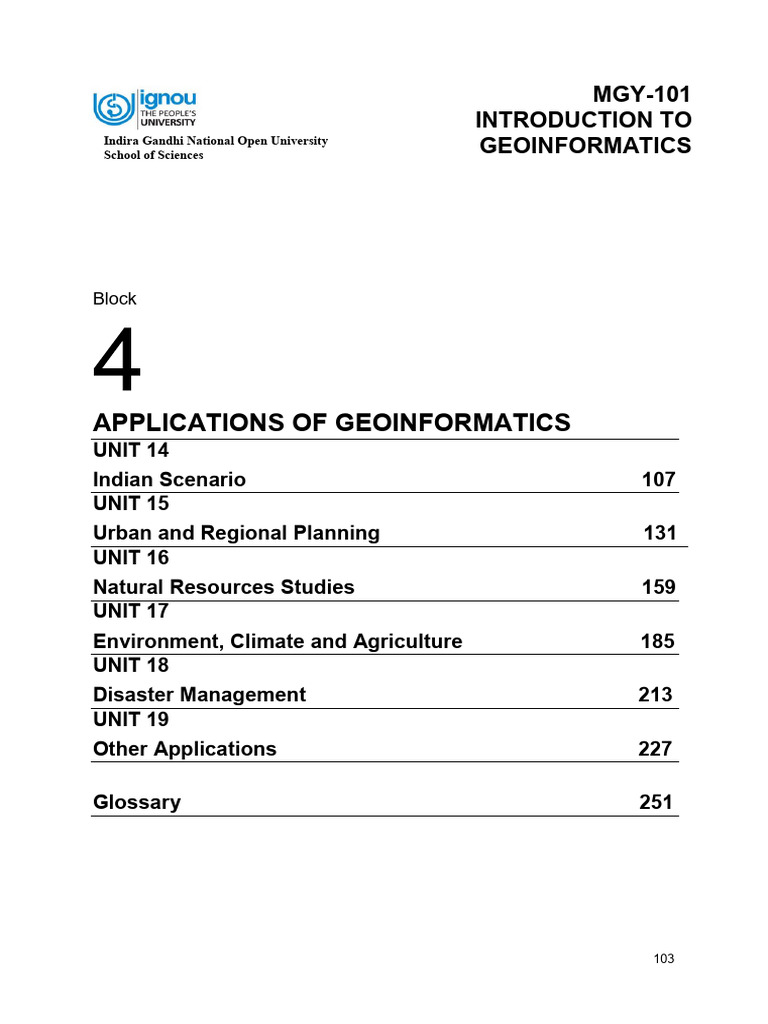 Geoinformatics Applications in India | PDF