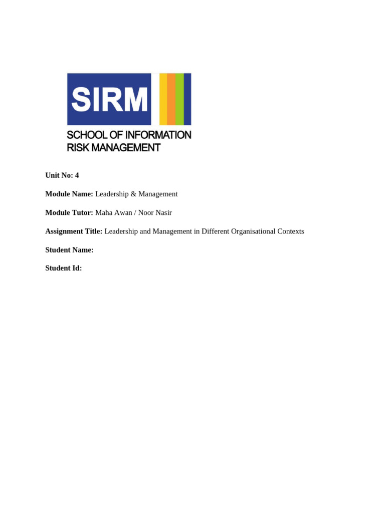 LEO SIRM 4 Leadership & Management | PDF | Leadership | Motivation