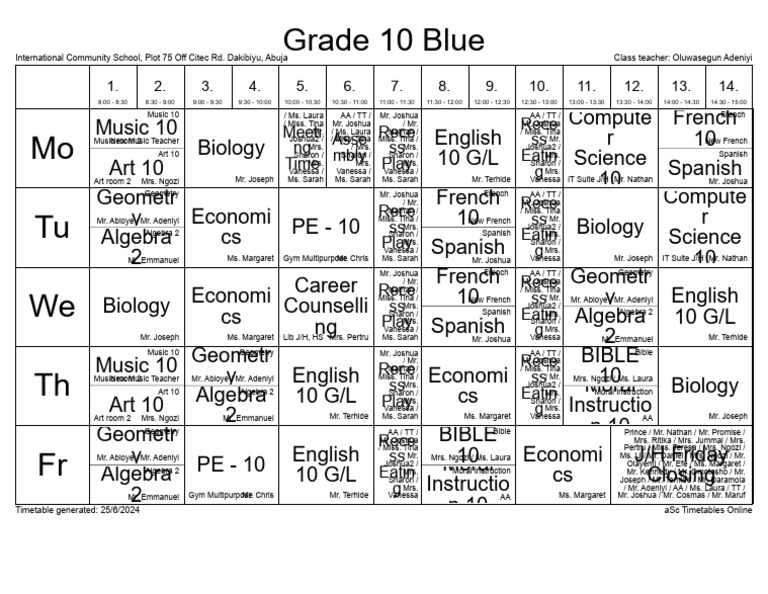 TT - Gr. 10 Blue | PDF | Mathematics | Geometry