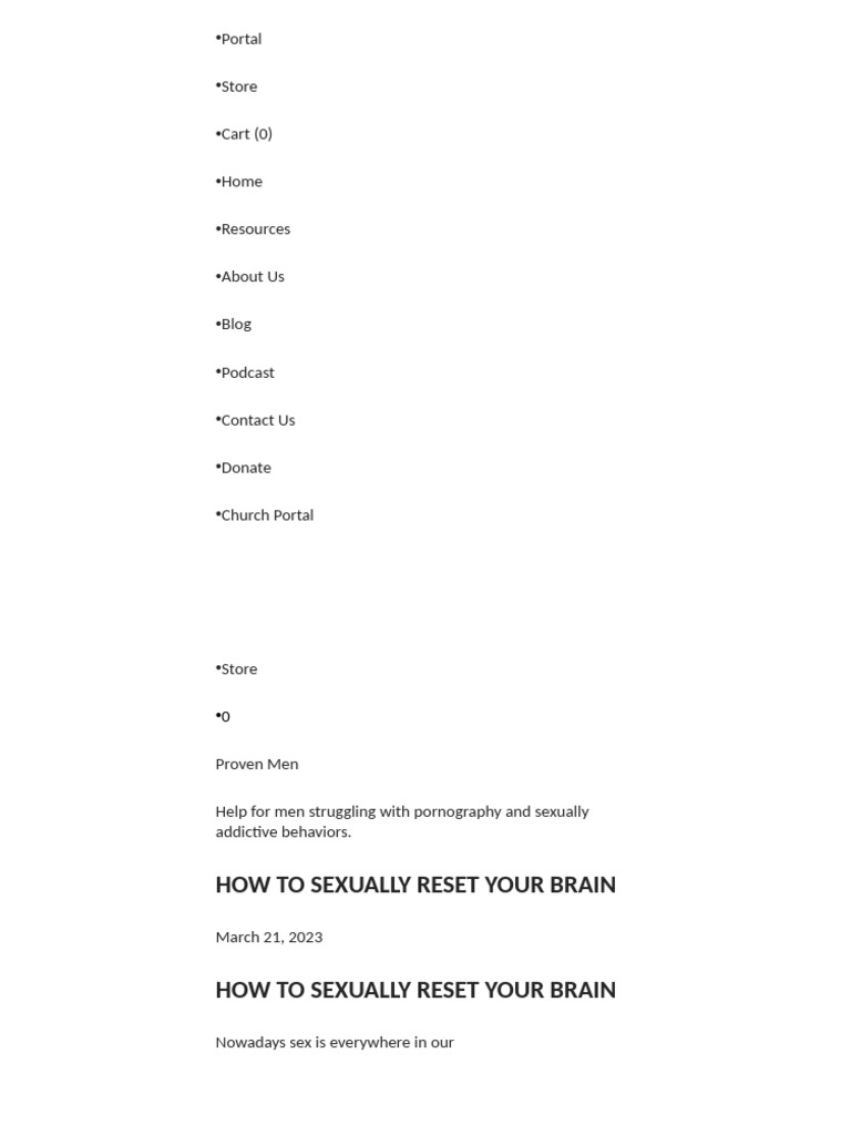 How To Desexualize Your Brain | PDF | Self-Improvement