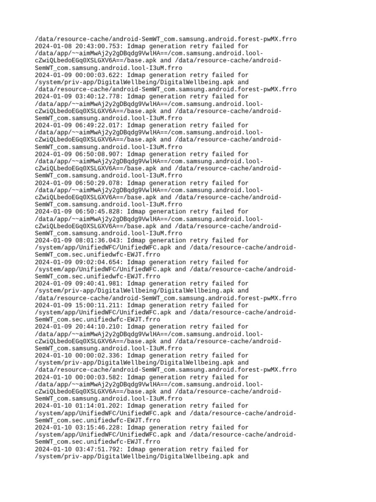 Idmap Generation Retry Failures | PDF | Android (Robot) | Personal ...
