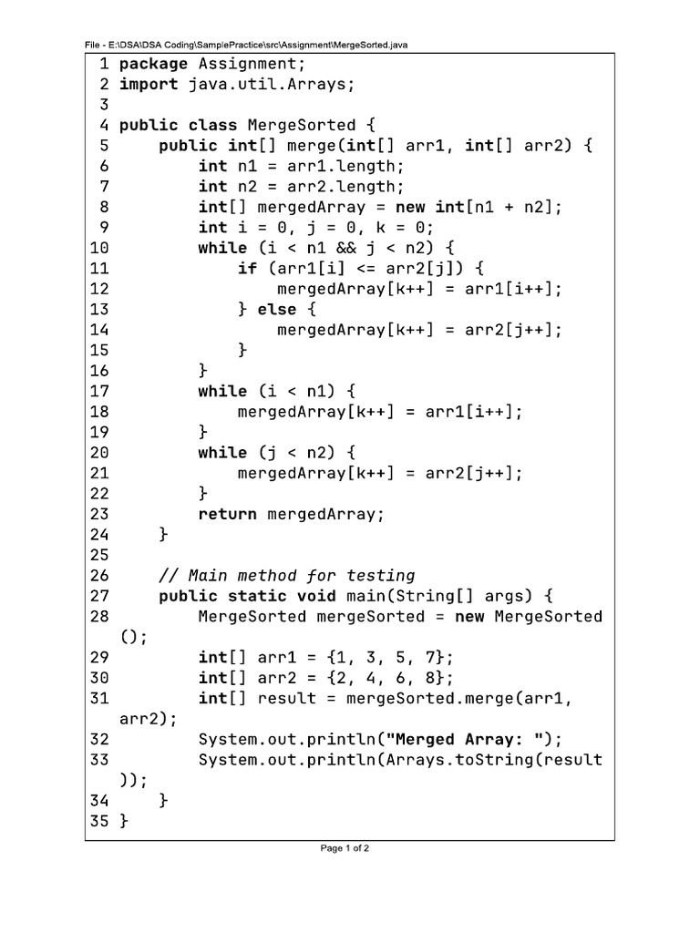 Merge Sorted | PDF