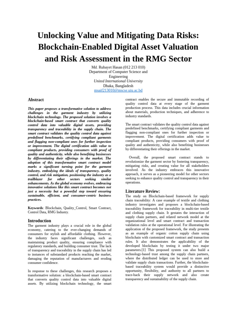Unlocking Value and Mitigating Data Risks - Blockchain-Enabled Digital ...