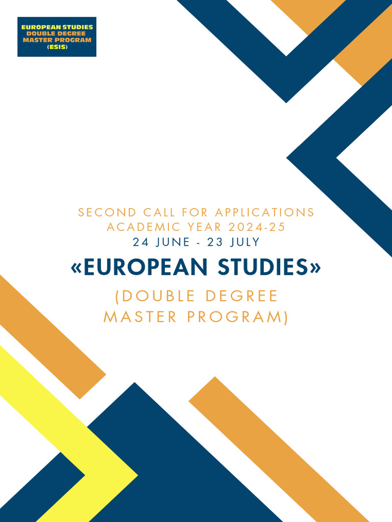 Second Call for European Studies Applications | PDF | Academic Degree ...
