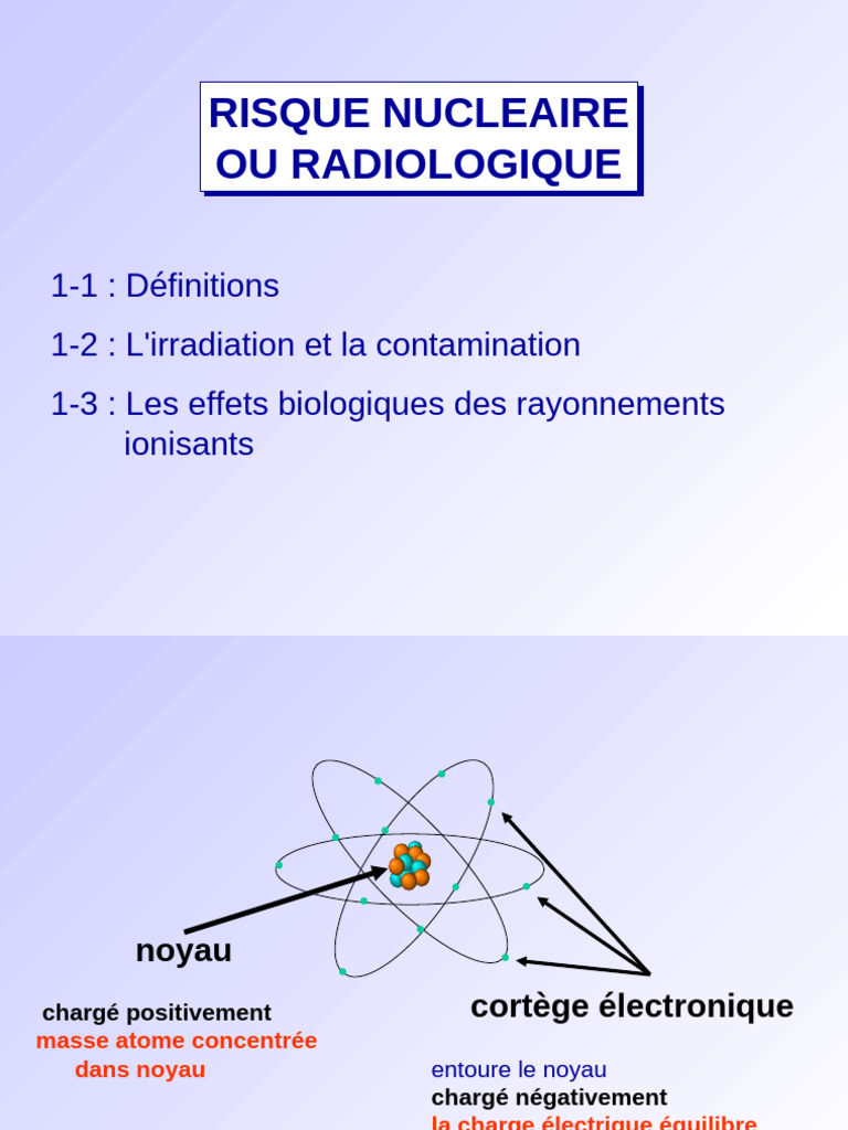 Risques et effets de la radioactivité | PDF | Noyau atomique | Syndrome ...