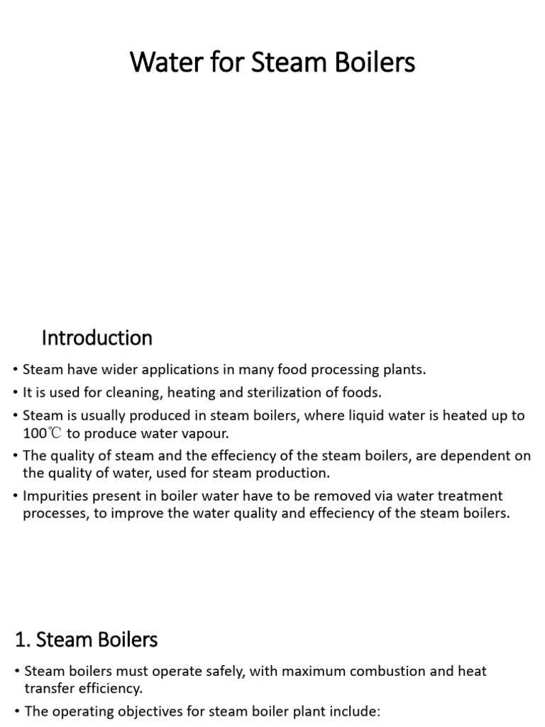 L3 - Water For Steam Boilers | PDF | Boiler | Water