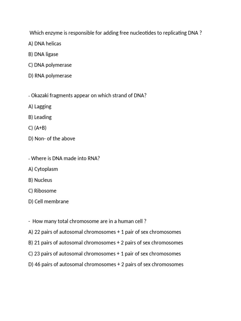 Test Bank Biology10 Mid | PDF | Dna | Rna