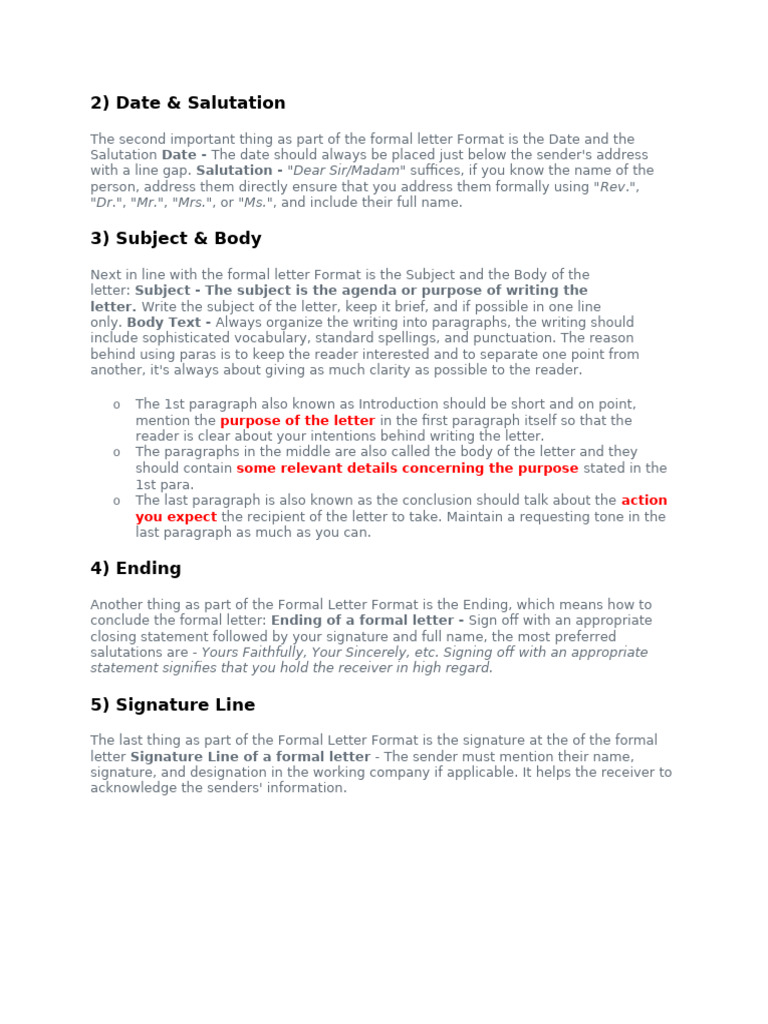 Formal Letter Structure and Guidelines | PDF | Foreign Language Studies