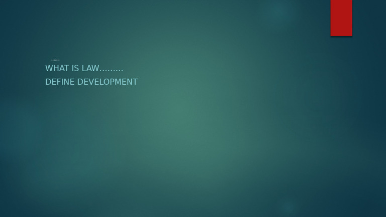 Law &development | PDF