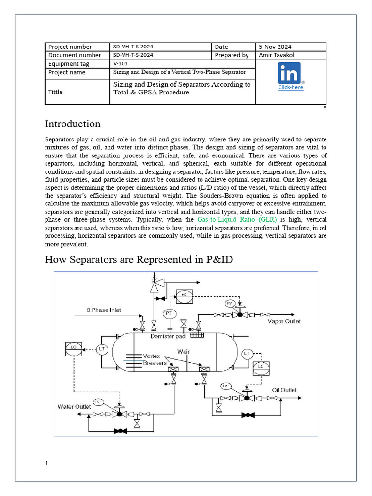 Separator Design and Sizing Guide | PDF | Gases | Liquids
