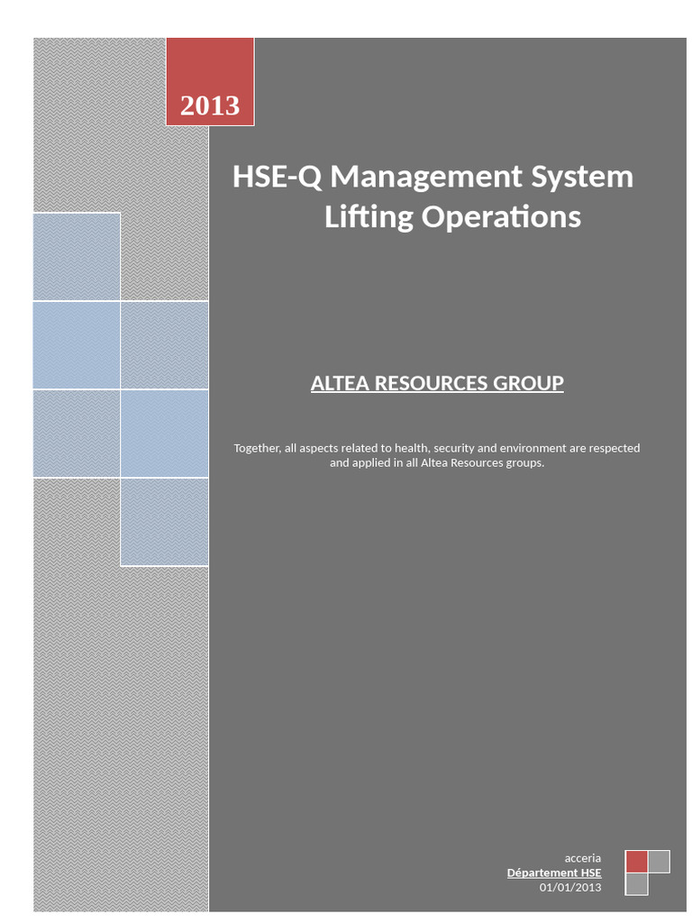Lifting Operations Safety Procedures | PDF | Truck | Personal ...