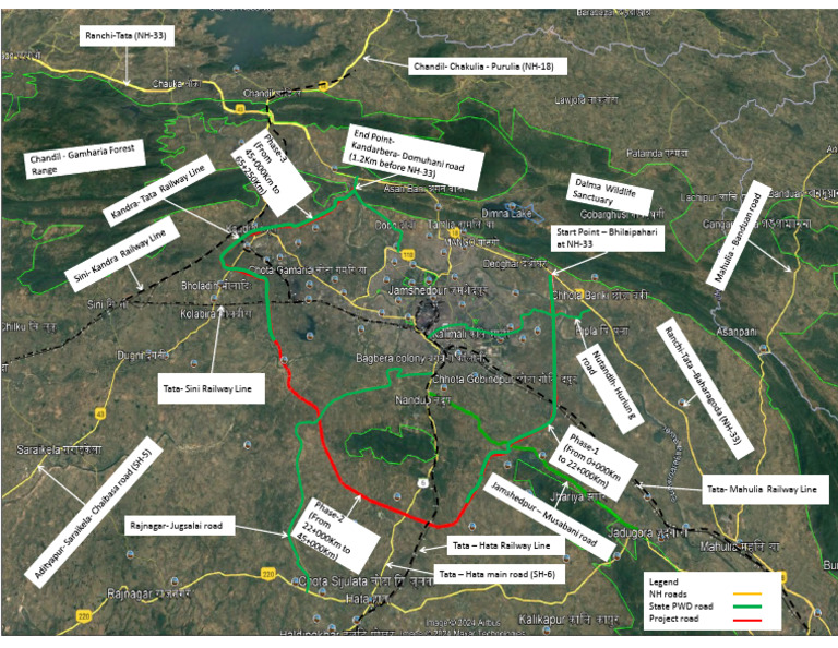Key Roads and Railways in Tata Area | PDF