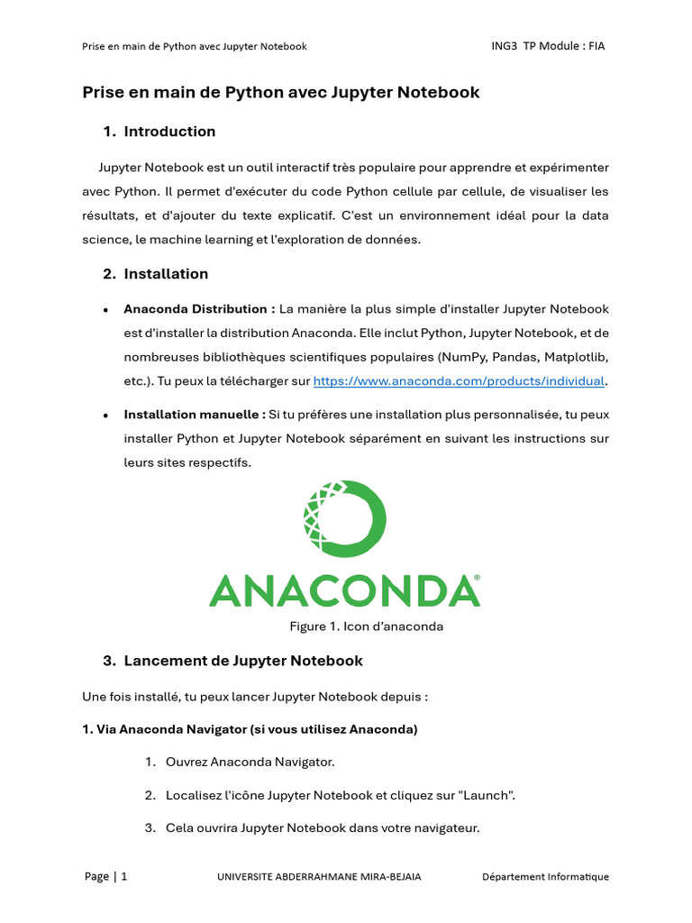 Introduction à Jupyter Notebook Python | PDF | Python (Langage de ...