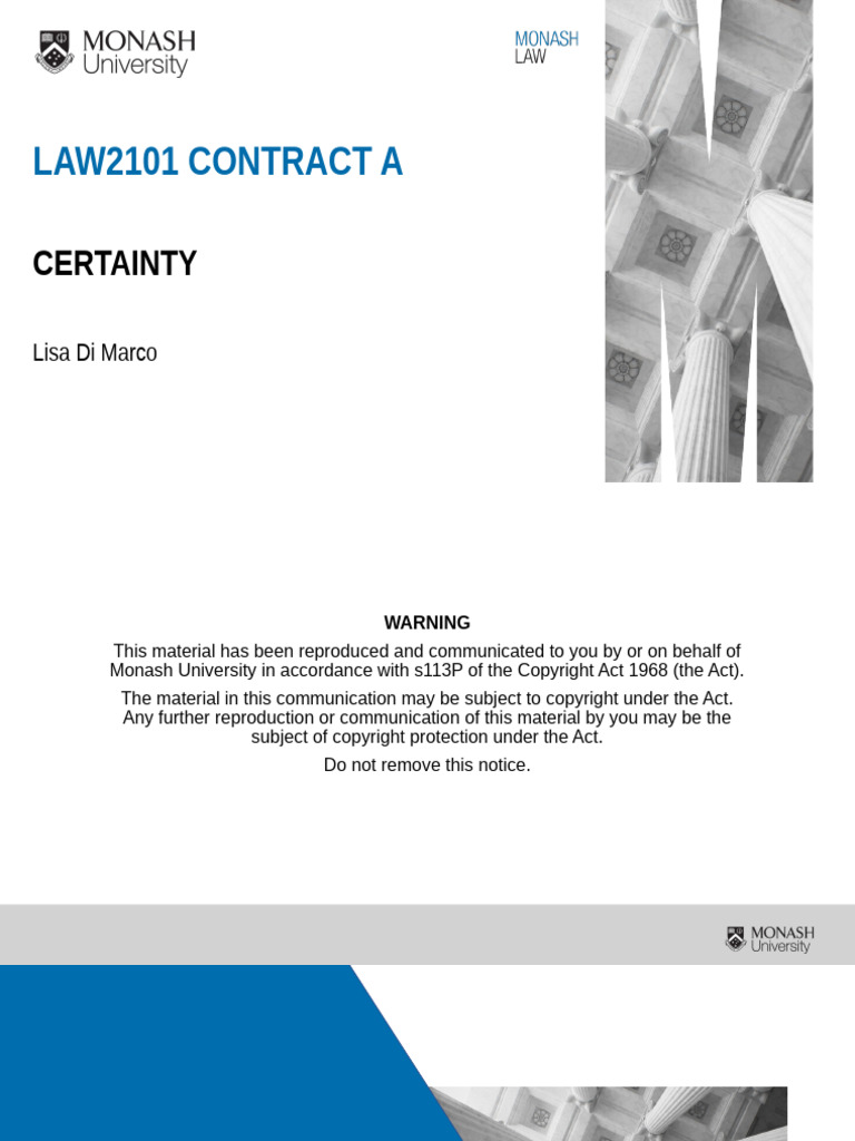 Understanding Contract Certainty in Law | PDF | Contractual Term ...