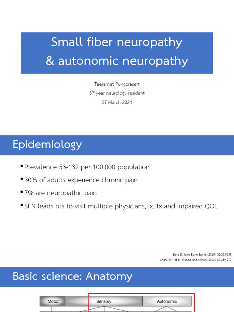 Small Fiber-ANS Neuropathy Champ | PDF | Peripheral Neuropathy ...