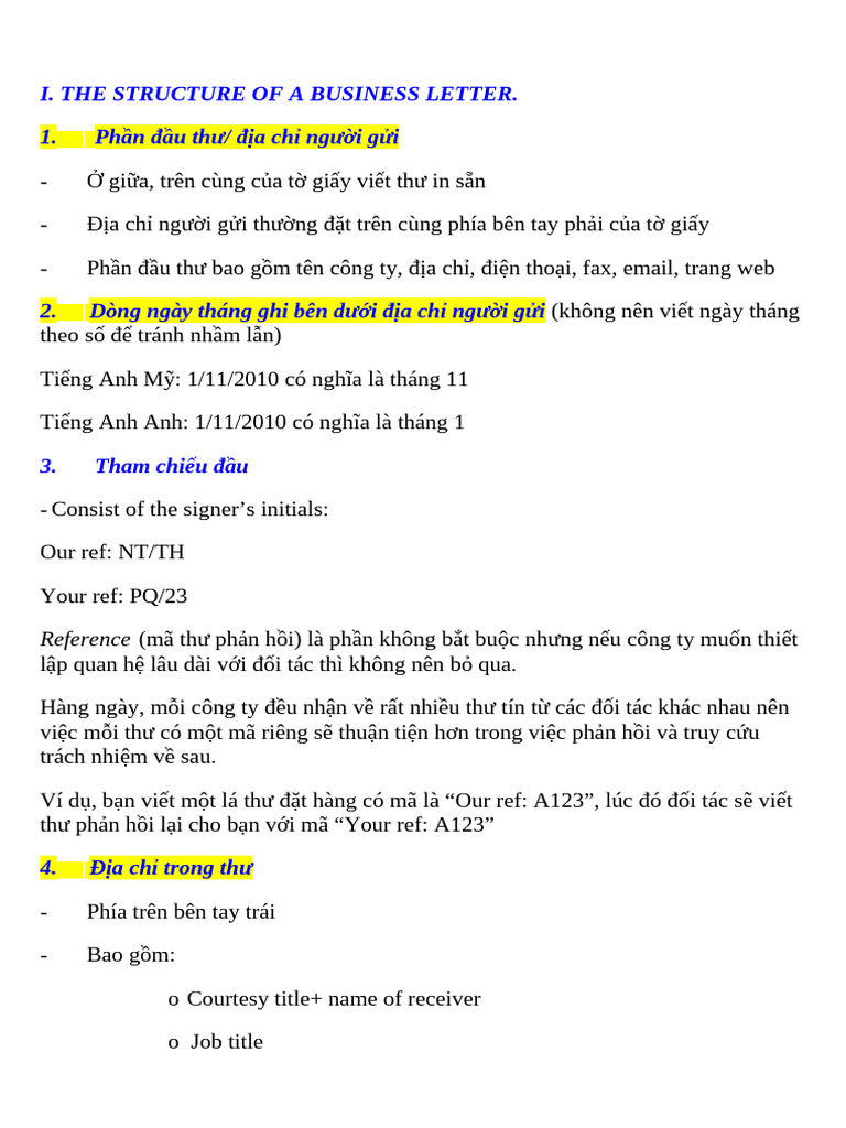 Business Letter Structure Guide | PDF | Madam