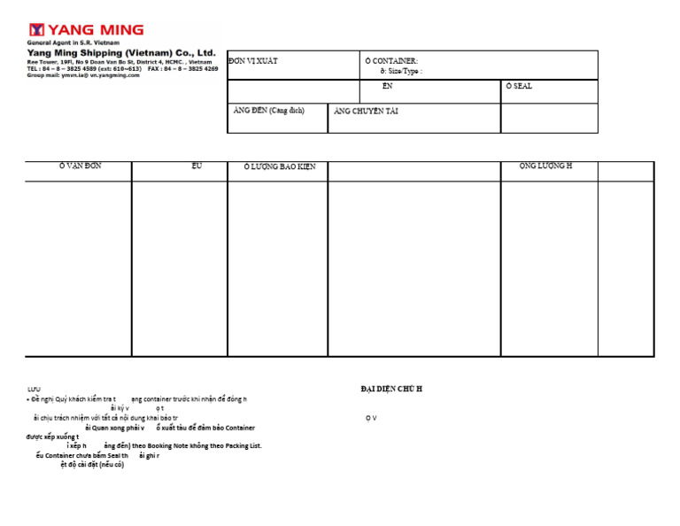 Container Paking List | PDF